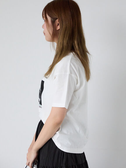 バンドプリントTシャツ（オフホワイト/チャコールグレー/グリーン/ブルー）｜ehka sopo（エヘカソポ）通販