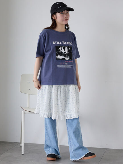バンドプリントTシャツ（オフホワイト/チャコールグレー/グリーン/ブルー）｜ehka sopo（エヘカソポ）通販