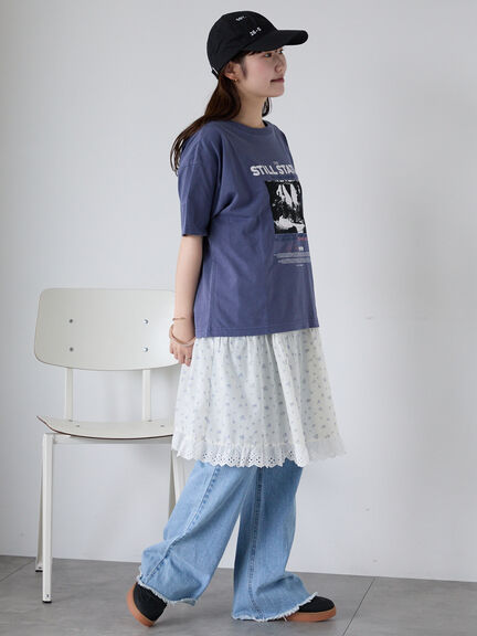 バンドプリントTシャツ（オフホワイト/チャコールグレー/グリーン/ブルー）｜ehka sopo（エヘカソポ）通販