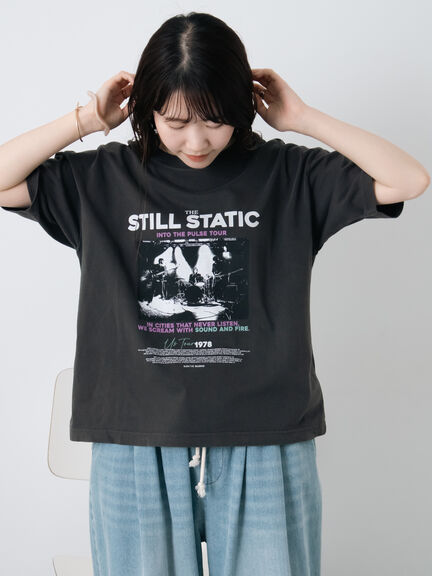 バンドプリントTシャツ（オフホワイト/チャコールグレー/グリーン/ブルー）｜ehka sopo（エヘカソポ）通販