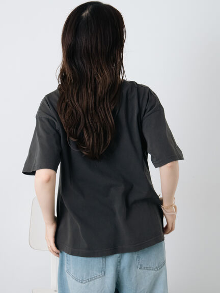 バンドプリントTシャツ（オフホワイト/チャコールグレー/グリーン/ブルー）｜ehka sopo（エヘカソポ）通販
