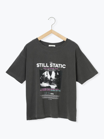 バンドプリントTシャツ（オフホワイト/チャコールグレー/グリーン/ブルー）｜ehka sopo（エヘカソポ）通販