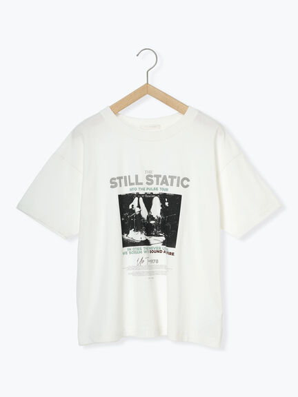 バンドプリントTシャツ（オフホワイト/チャコールグレー/グリーン/ブルー）｜ehka sopo（エヘカソポ）通販