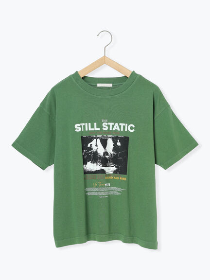 バンドプリントTシャツ（オフホワイト/チャコールグレー/グリーン/ブルー）｜ehka sopo（エヘカソポ）通販