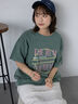 ロゴプリントオーバーサイズTシャツ（オフホワイト/チャコールグレー/ミント/サックスブルー）｜ehka sopo（エヘカソポ）通販