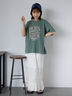 ロゴプリントオーバーサイズTシャツ（オフホワイト/チャコールグレー/ミント/サックスブルー）｜ehka sopo（エヘカソポ）通販