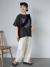 ロゴプリントオーバーサイズTシャツ（オフホワイト/チャコールグレー/ミント/サックスブルー）｜ehka sopo（エヘカソポ）通販