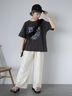 ロゴプリントオーバーサイズTシャツ（オフホワイト/チャコールグレー/ミント/サックスブルー）｜ehka sopo（エヘカソポ）通販