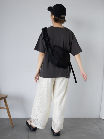 ロゴプリントオーバーサイズTシャツ（オフホワイト/チャコールグレー/ミント/サックスブルー）｜ehka sopo（エヘカソポ）通販