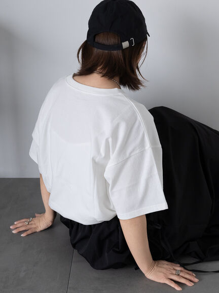 ロゴプリントオーバーサイズTシャツ（オフホワイト/チャコールグレー/ミント/サックスブルー）｜ehka sopo（エヘカソポ）通販