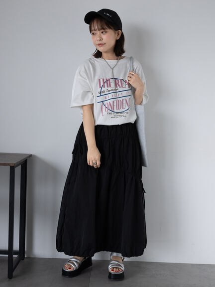 ロゴプリントオーバーサイズTシャツ（オフホワイト/チャコールグレー/ミント/サックスブルー）｜ehka sopo（エヘカソポ）通販