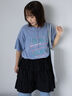 ロゴプリントオーバーサイズTシャツ（オフホワイト/チャコールグレー/ミント/サックスブルー）｜ehka sopo（エヘカソポ）通販