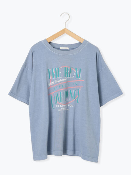 ロゴプリントオーバーサイズTシャツ（オフホワイト/チャコールグレー/ミント/サックスブルー）｜ehka sopo（エヘカソポ）通販