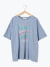 ロゴプリントオーバーサイズTシャツ（オフホワイト/チャコールグレー/ミント/サックスブルー）｜ehka sopo（エヘカソポ）通販