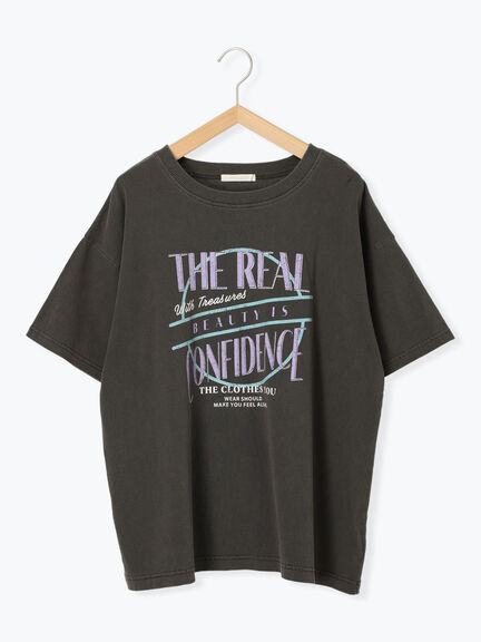 ロゴプリントオーバーサイズTシャツ（オフホワイト/チャコールグレー/ミント/サックスブルー）｜ehka sopo（エヘカソポ）通販