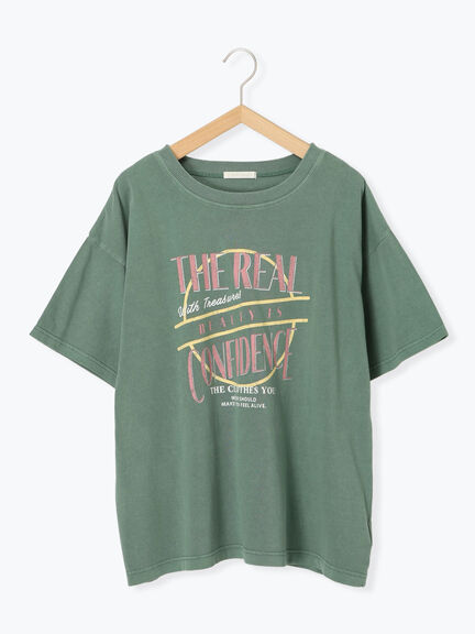 ロゴプリントオーバーサイズTシャツ（オフホワイト/チャコールグレー/ミント/サックスブルー）｜ehka sopo（エヘカソポ）通販