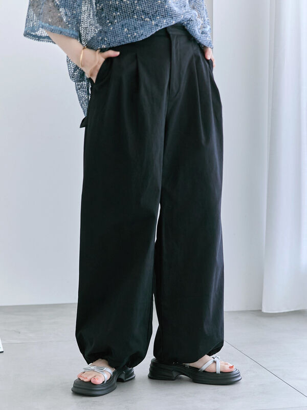 セール】 ◎裾ドロストペインターパンツ（ブラック/カーキ/キナリ