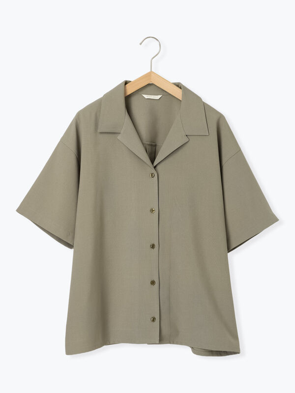 セール】 オープンカラーシャツ（グレー/ベージュ/グリーン/トップス