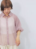 バルーンスリーブシアーシャツ（ピンク）｜ehka sopo（エヘカソポ）通販