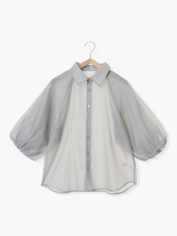 herliptoProspect Chiffon Blouse バルーンスリーブ Georgette Blouse With Ruffles | Blumarine