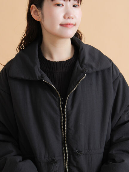 襟ボア中綿ジャケット（ブラック/カーキ/キナリ）｜ehka sopo（エヘカソポ）通販