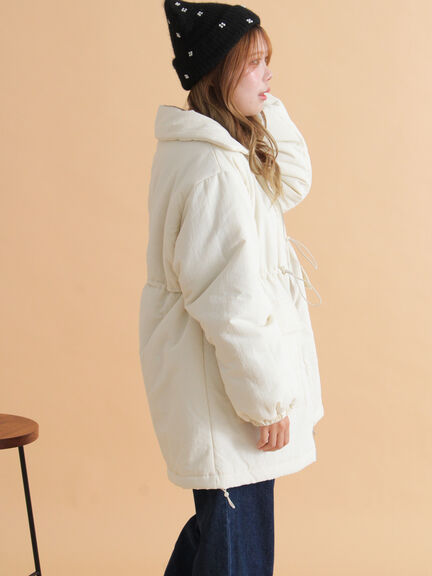 襟ボア中綿ジャケット（ブラック/カーキ/キナリ）｜ehka sopo（エヘカソポ）通販