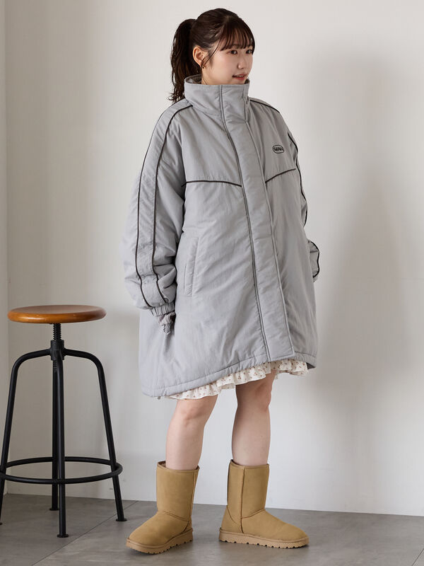 セール】 配色ラインモンスタージャケット（グレー/ブラック/ブルー