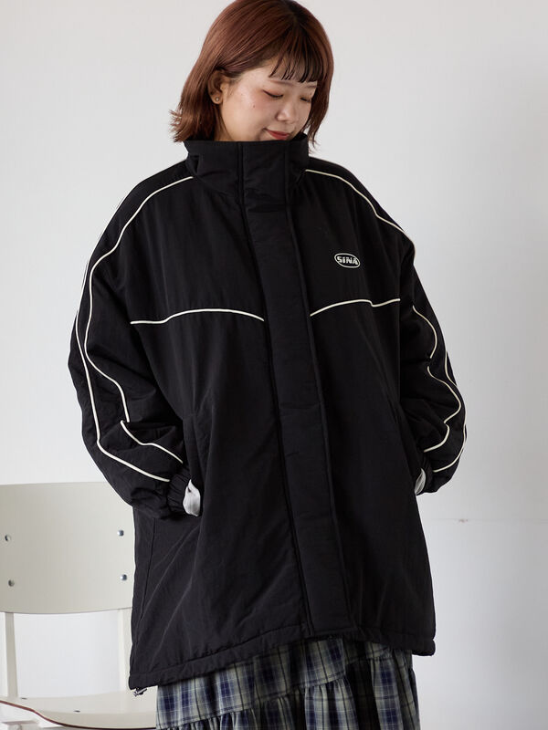 配色ラインモンスタージャケット（グレー/ブラック/ブルー/アウター