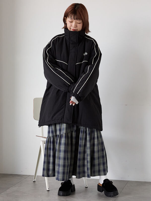 期間限定】 配色ラインモンスタージャケット（グレー/ブラック/ブルー