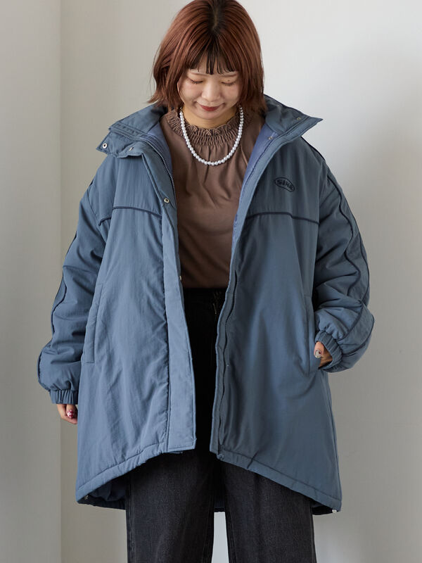 期間限定】 配色ラインモンスタージャケット（グレー/ブラック/ブルー