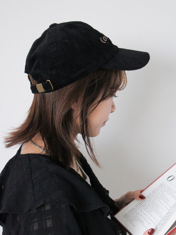 セール】 ウォッシュ加工コーデュロイキャップ（グレー/ブラック