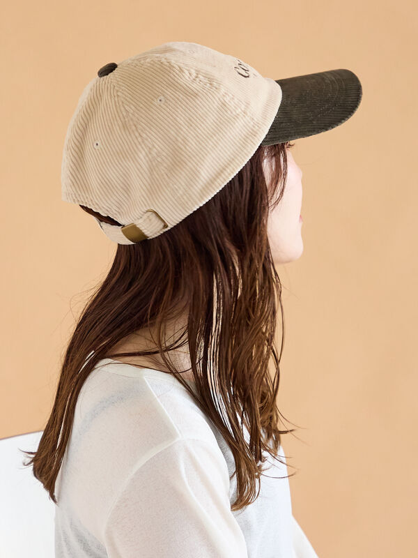 セール】 ウォッシュ加工コーデュロイキャップ（グレー/ブラック