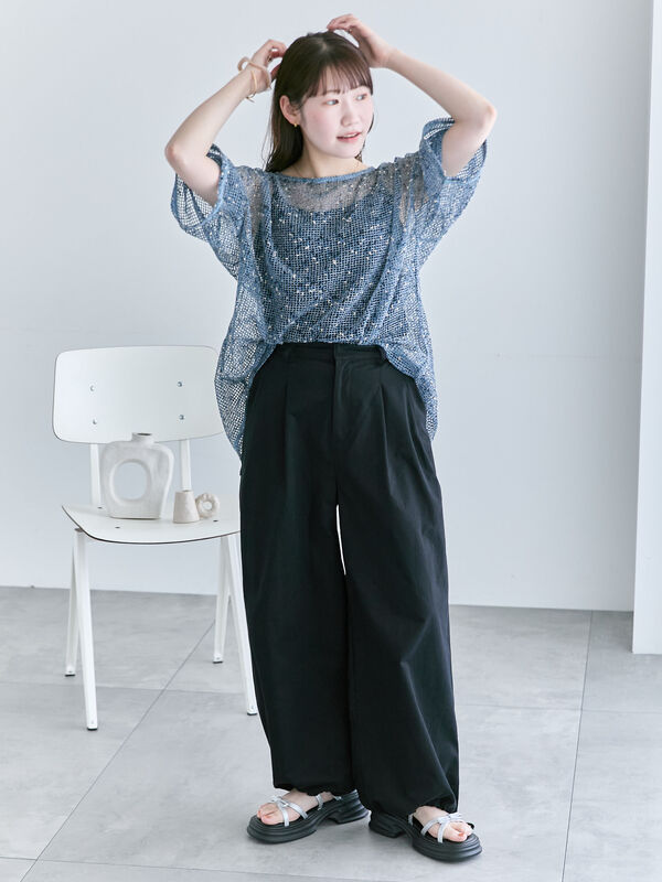 トップス ARAKI25ss セール】 メッシュプルオーバー（オフホワイト/ブラック/ピンク