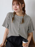 配色メローボーダーTシャツ（ミント）｜ehka sopo（エヘカソポ）通販