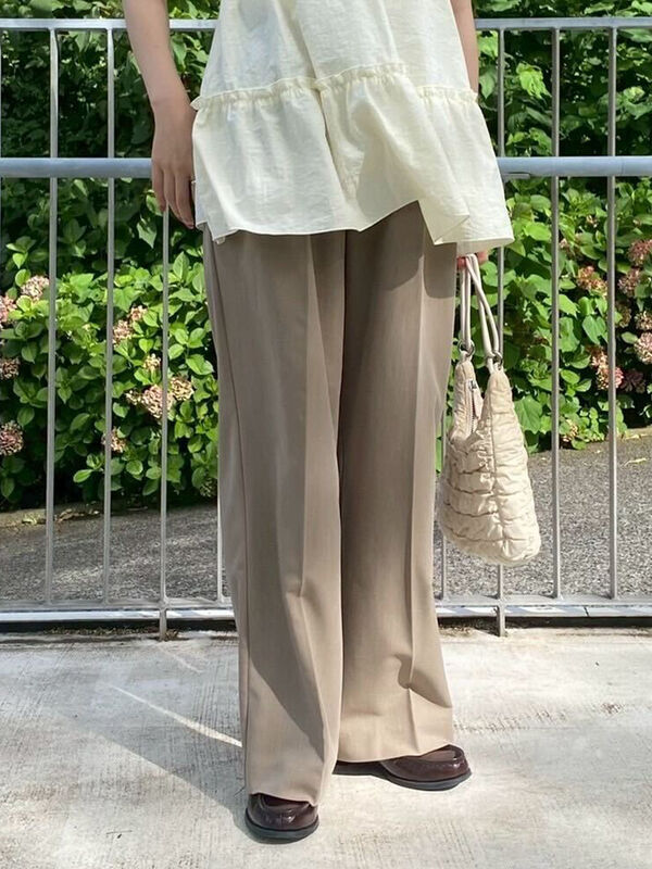 セール】 センタープレスツータックスラックス（グレー/ブラック/モカ