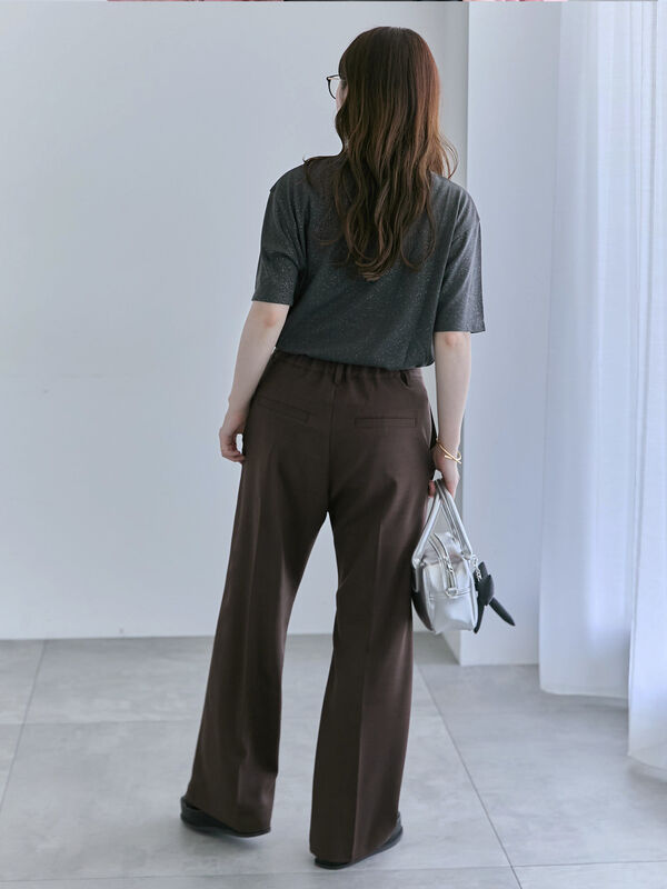 70s フレアポリスラックス　ブラウン 70s フレアポリスラックスブラウン