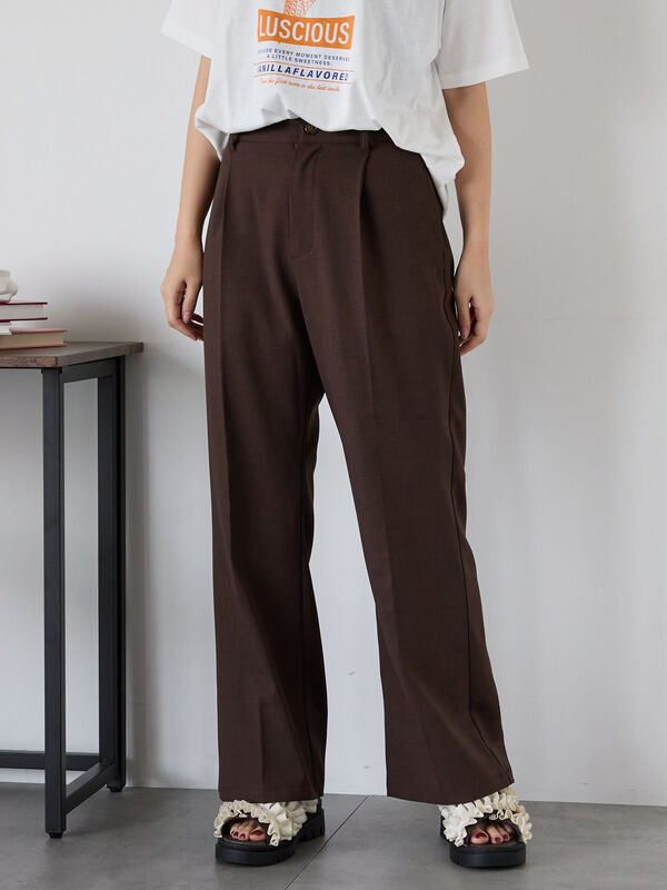 セール】 フレアスラックス（グレー/ベージュ/ブラウン/ボトムス