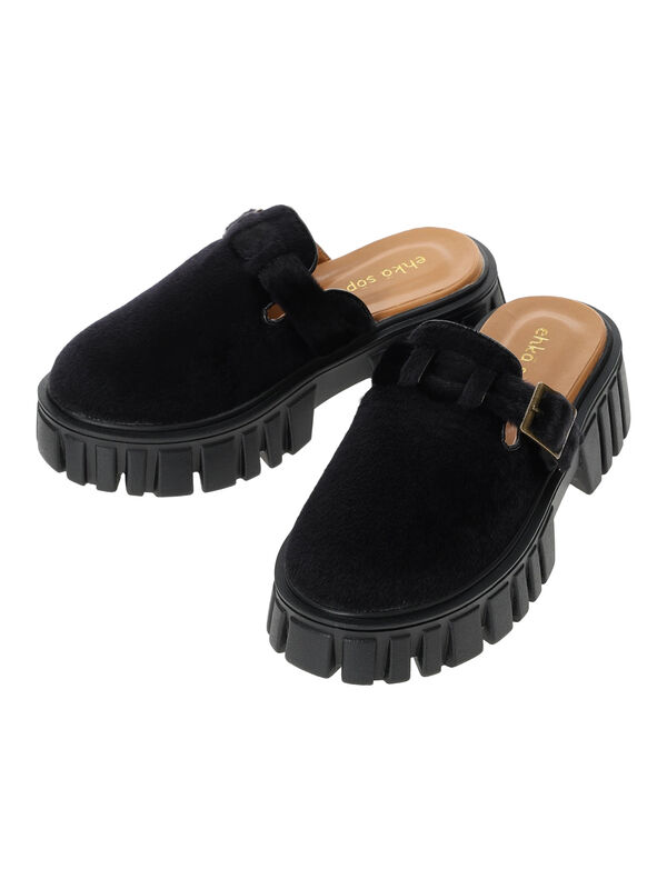 セール】 厚底サボ（オフホワイト/ブラック/ブラウン/シューズ