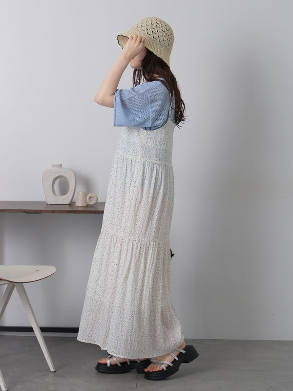 セール】 ◎ドットキャミワンピース（オフホワイト/ブラック/レッド