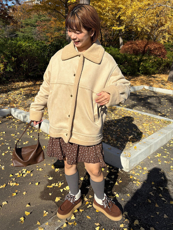 セール】 エコムートンジャケット（ベージュ/モカ/ブラウン/アウター