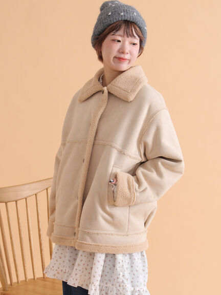 エコムートンジャケット（ベージュ/モカ/ブラウン）｜ehka sopo（エヘカソポ）通販