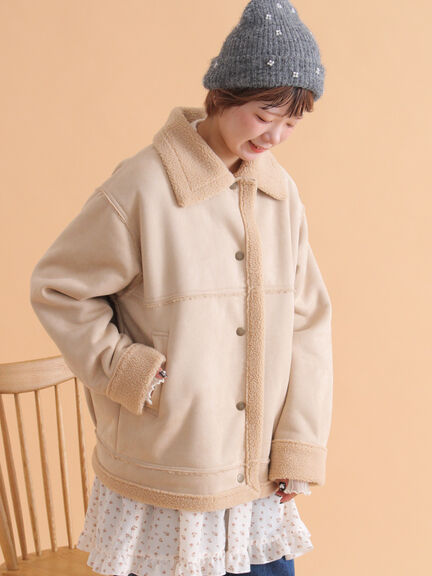 エコムートンジャケット（ベージュ/モカ/ブラウン）｜ehka sopo（エヘカソポ）通販