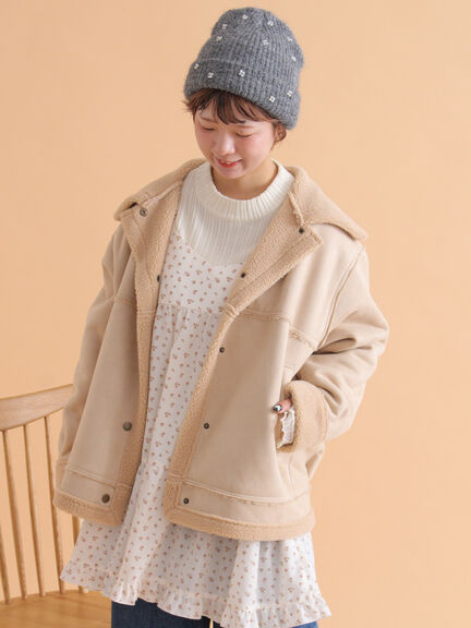 エコムートンジャケット（ベージュ/モカ/ブラウン）｜ehka sopo（エヘカソポ）通販