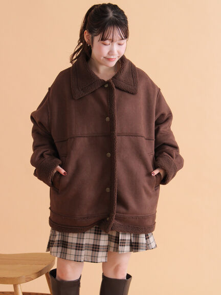 エコムートンジャケット（ベージュ/モカ/ブラウン）｜ehka sopo（エヘカソポ）通販