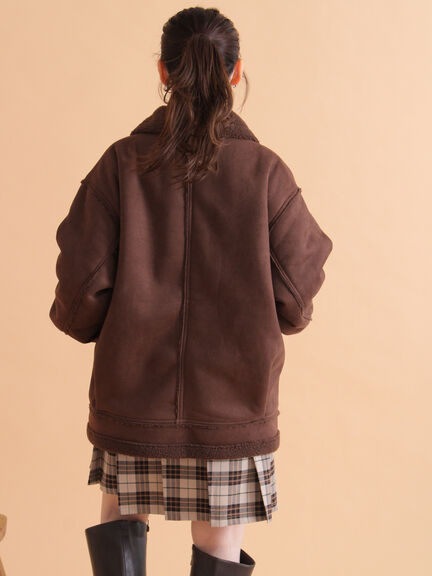 エコムートンジャケット（ベージュ/モカ/ブラウン）｜ehka sopo（エヘカソポ）通販