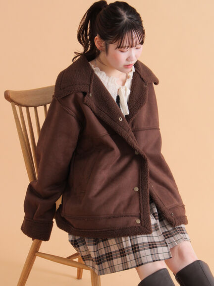 エコムートンジャケット（ベージュ/モカ/ブラウン）｜ehka sopo（エヘカソポ）通販