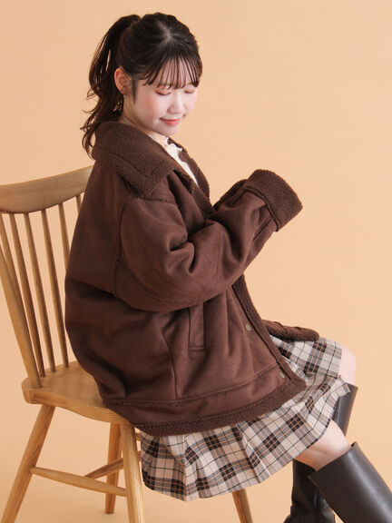 エコムートンジャケット（ベージュ/モカ/ブラウン）｜ehka sopo（エヘカソポ）通販