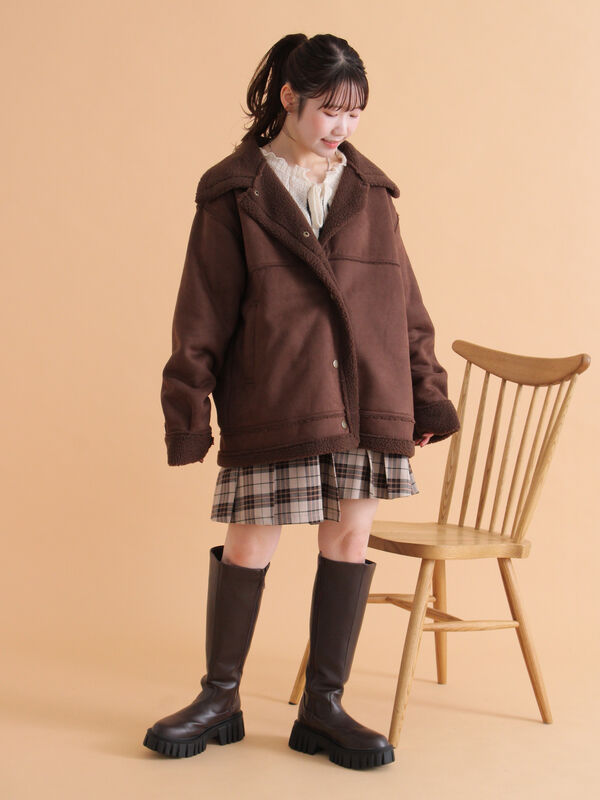 セール】 エコムートンジャケット（ベージュ/モカ/ブラウン/アウター