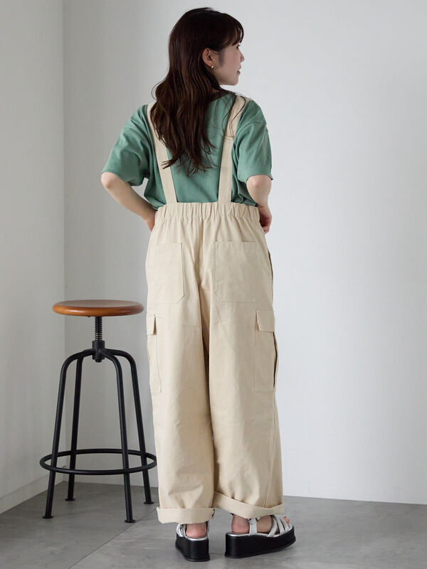 セール】 カーゴサロペット（ブラック/ライトベージュ/カーキ