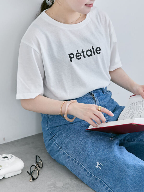グリッターロゴTシャツ（オフホワイト）｜ehka sopo（エヘカソポ）通販